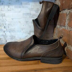 Born Brown Leather Slip-On Shoes Womens Sz 7.5